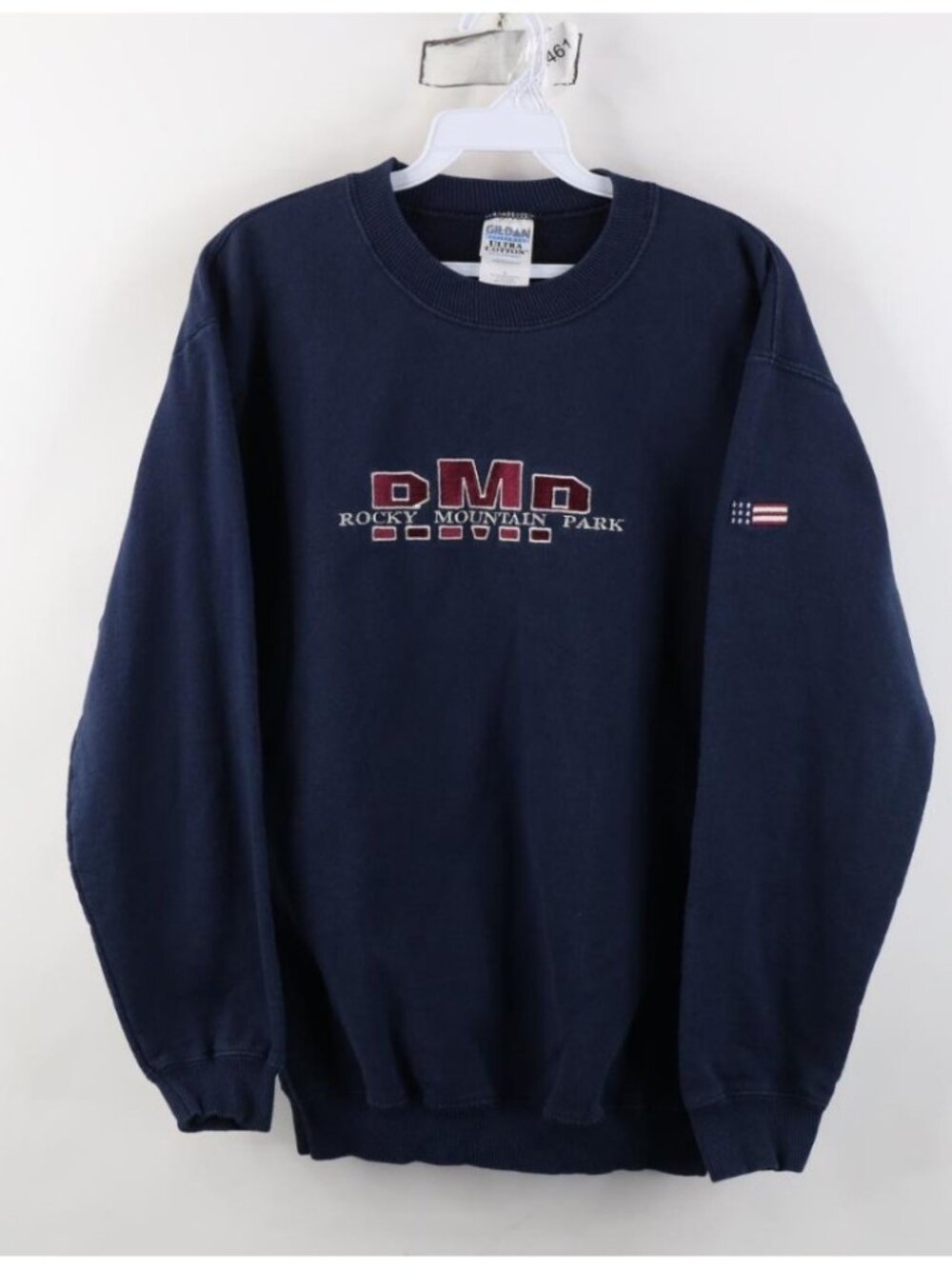 Vintage 90s Mens Small Faded Spell Out Rocky Mountain Park Crewneck Sweatshirt